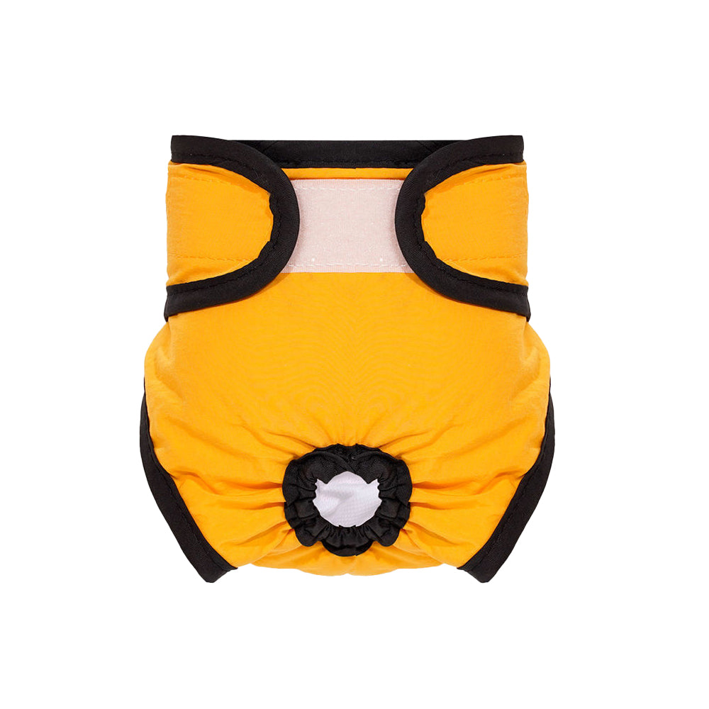 Washable Female Pet Dog Cat Physiological Pant Sanitary Diaper Nappy Yellow L