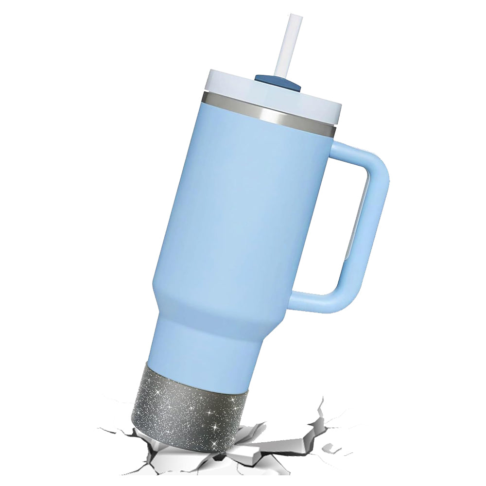 Protective Bling Silicone Boot Sleeve Compatible with Stanley Tumbler Black