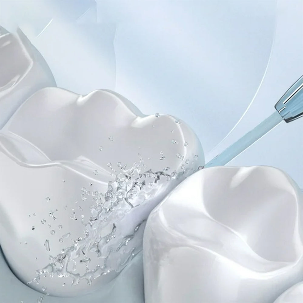 Electric Cordless Water Flosser Oral Irrigator with Five Nozzles White