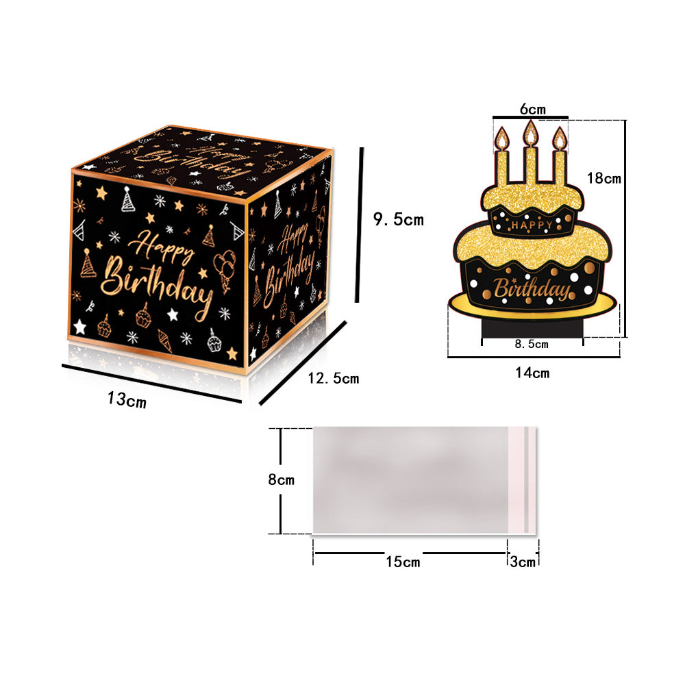 Happy Birthday Money Box for Cash Set Pull-Out Surprise Box