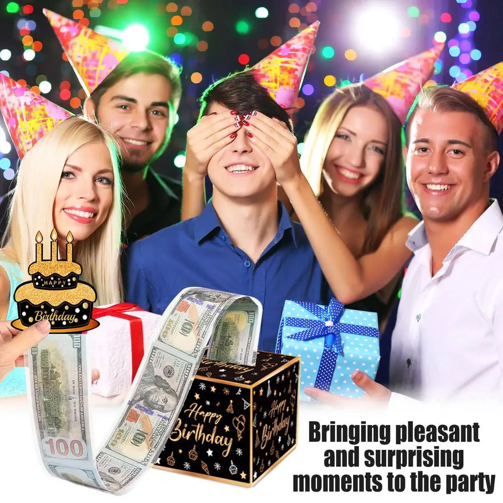 Happy Birthday Money Box for Cash Set Pull-Out Surprise Box