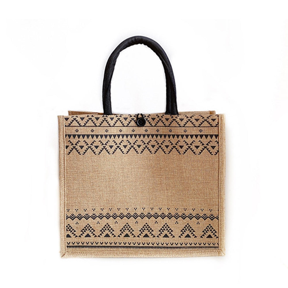 Jute Tote Bag with Handle Reusable Handbags Burlap Tote Mama Bag ST2