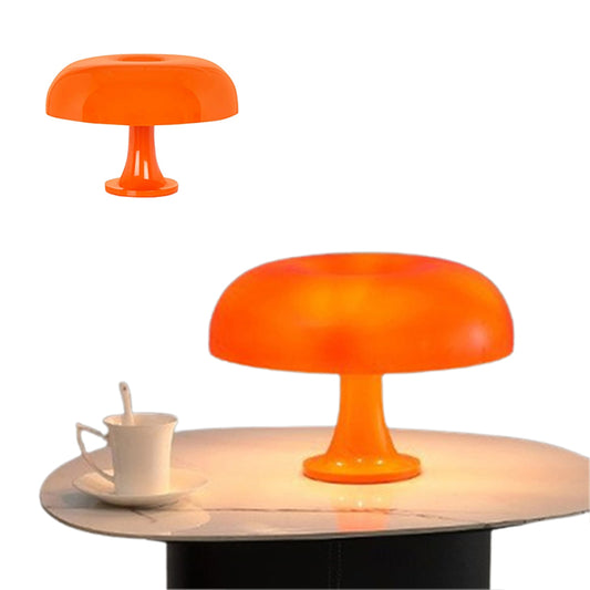 LED Dimmable Mushroom Table Lamp with 3 Lighting Modes for Bedroom Orange