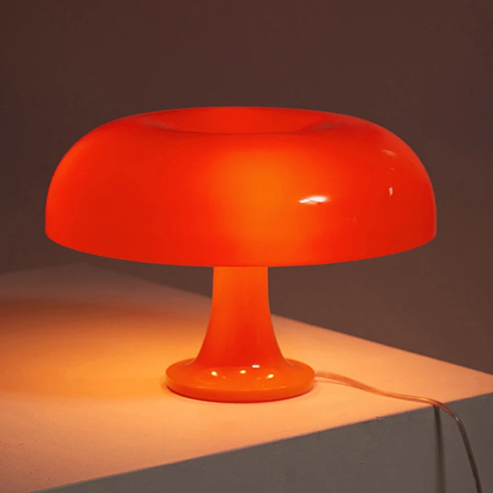 LED Dimmable Mushroom Table Lamp with 3 Lighting Modes for Bedroom Orange