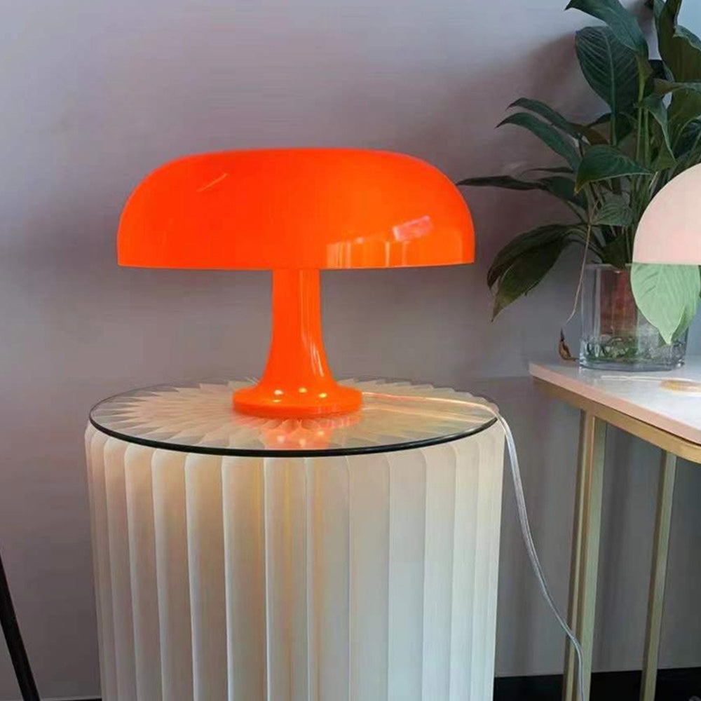 LED Dimmable Mushroom Table Lamp with 3 Lighting Modes for Bedroom Orange