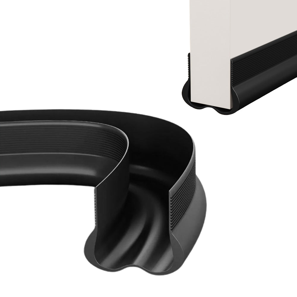 93cm Length Slide-On Under Door Seal Door Draft Stopper Black