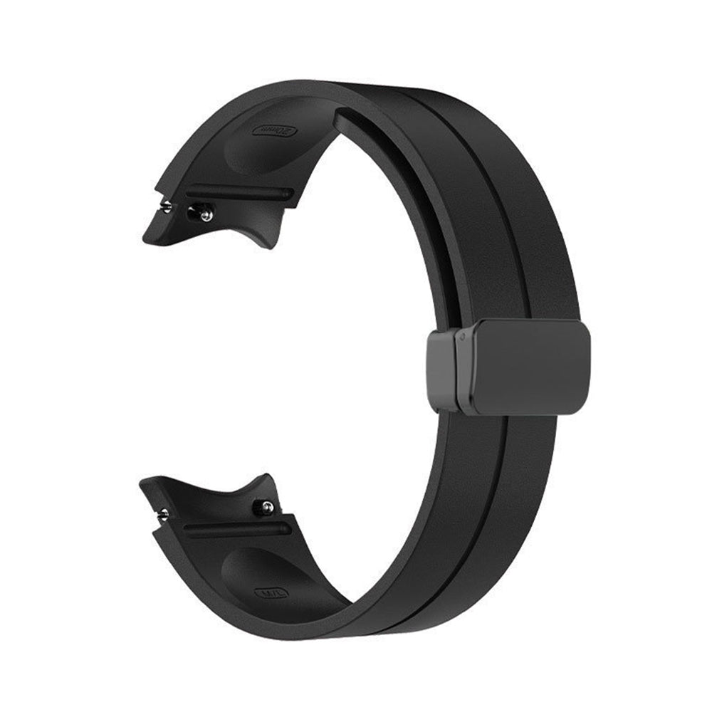 Magnetic Silicone Band Strap for Samsung Galaxy Watch 4/5/6 Pro Black