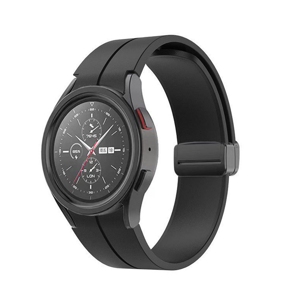 Magnetic Silicone Band Strap for Samsung Galaxy Watch 4/5/6 Pro Black