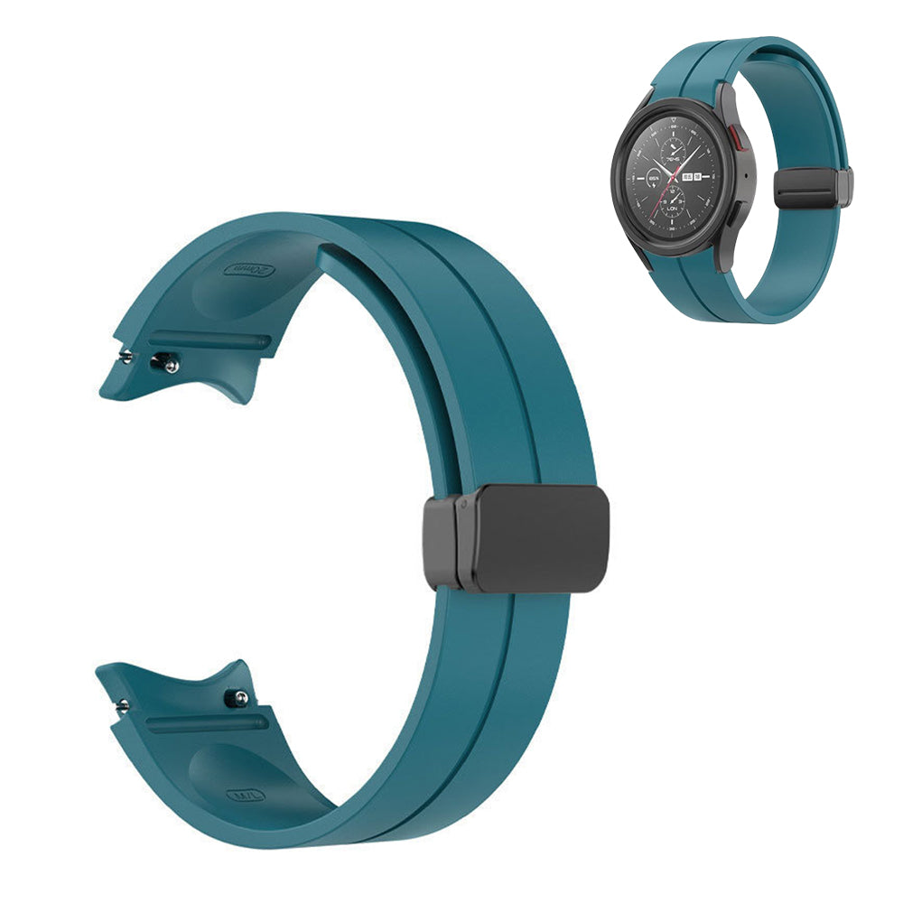 Magnetic Silicone Band Strap for Samsung Galaxy Watch 4/5/6 Pro Blue