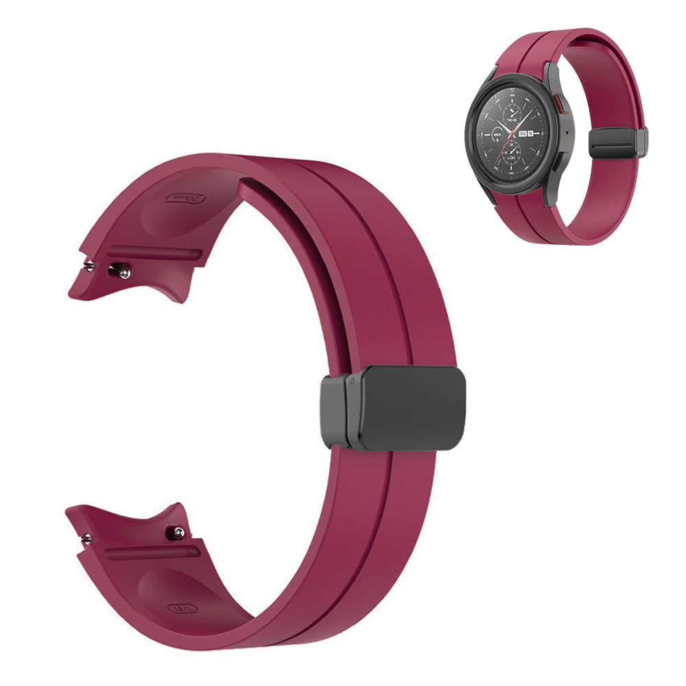 Magnetic Silicone Band Strap for Samsung Galaxy Watch 4/5/6 Pro Red