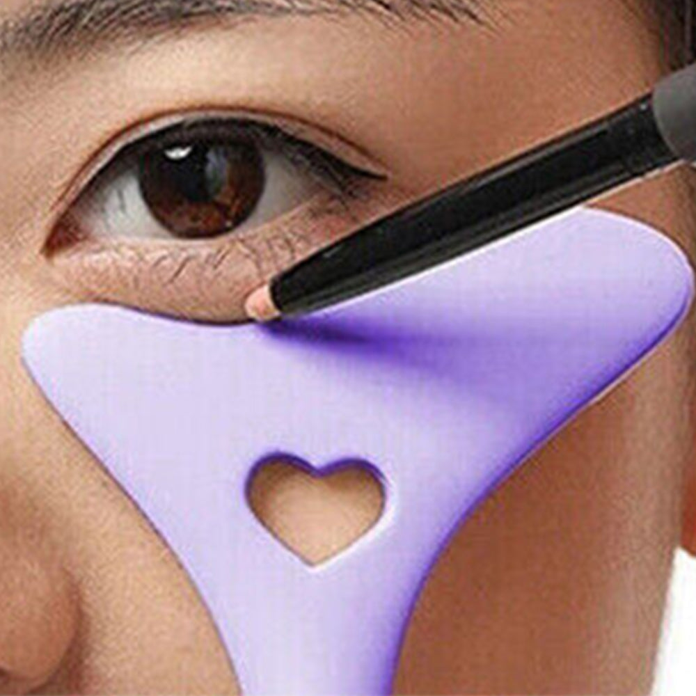 Silicone Eye Liner Aid Multipurpose Washable Eyeliner Makeup Card Purple