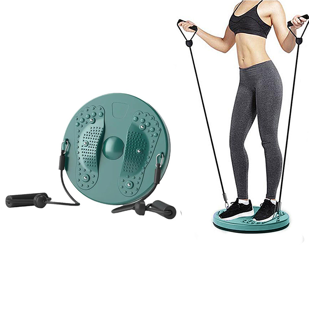 Twist Waist Board Foot Sole Massage Disc with Drawstrings Green