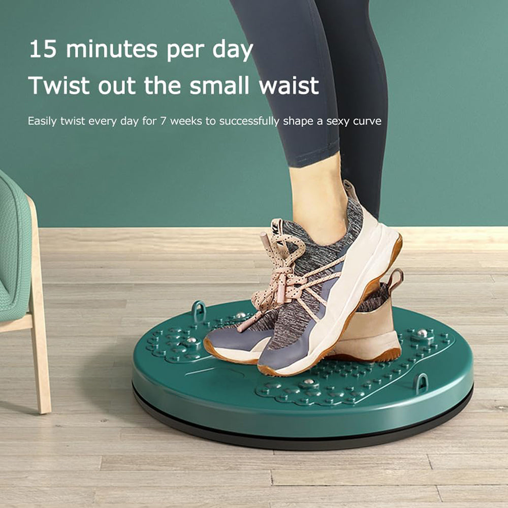 Twist Waist Board Foot Sole Massage Disc with Drawstrings Green