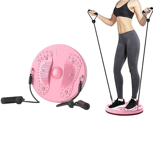 Twist Waist Board Foot Sole Massage Disc with Drawstrings Pink