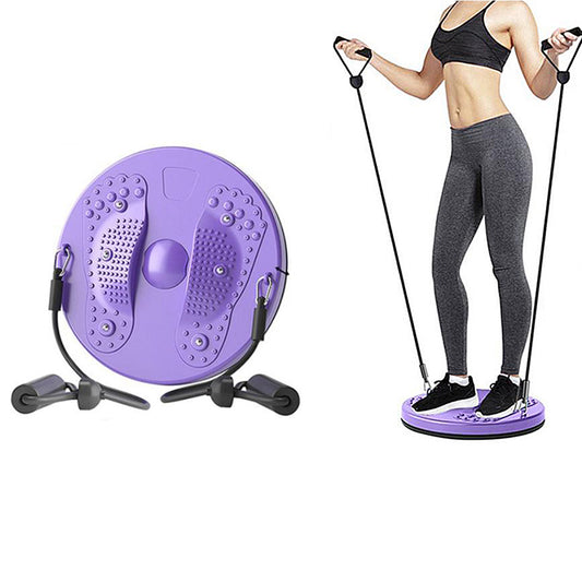 Twist Waist Board Foot Sole Massage Disc with Drawstrings Purple