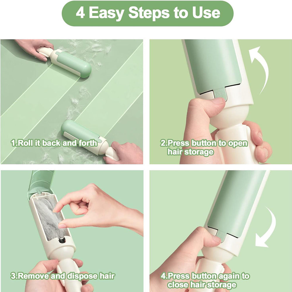 Pet Hair Remover Roller Self Cleaning Hair Remover White