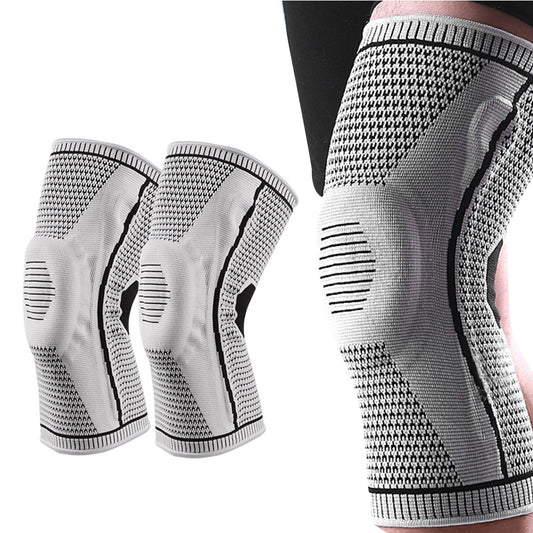 2Pcs Knee Brace Knee Compression Sleeve Sports Silicone Knee Support S