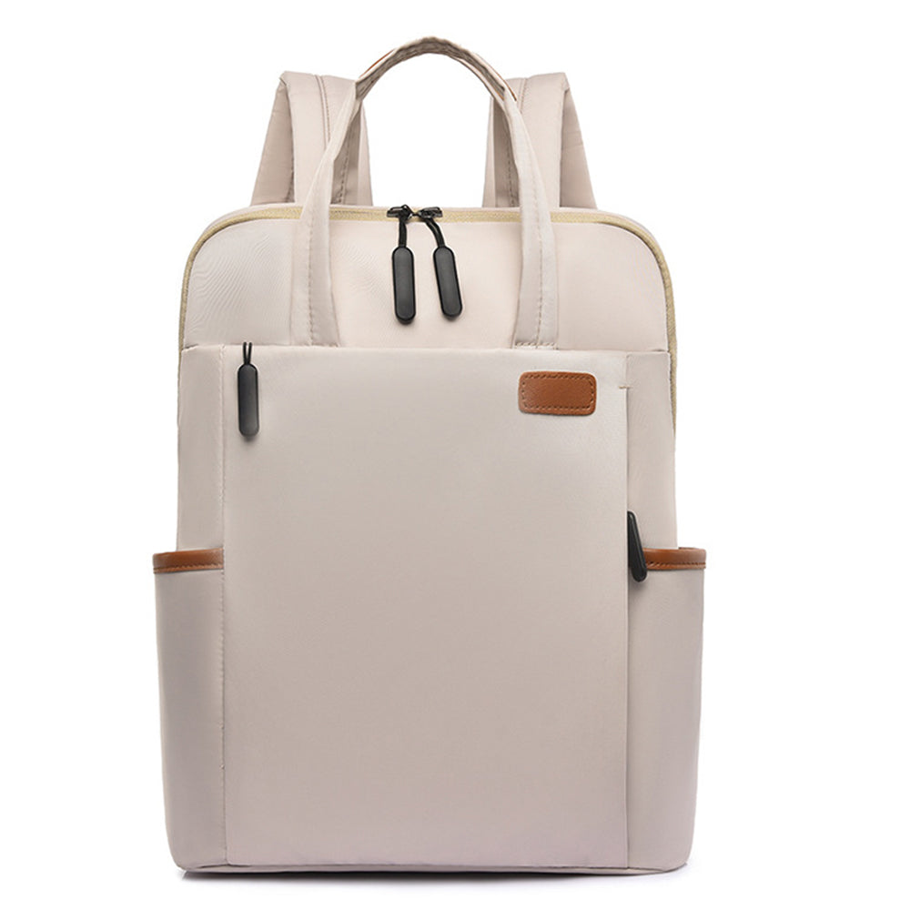Women Laptop Backpack Rucksack Large Travel Bag School Bag Beige