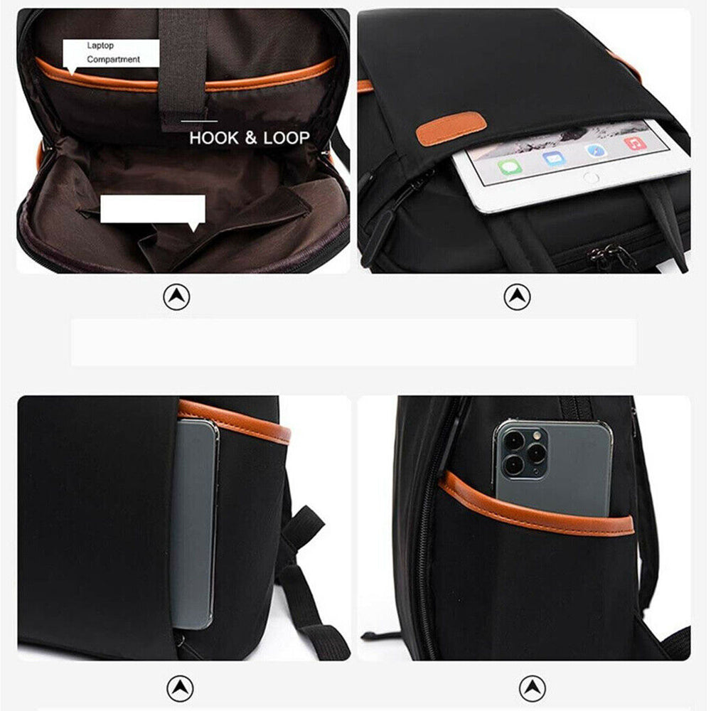 Women Laptop Backpack Rucksack Large Travel Bag School Bag Black