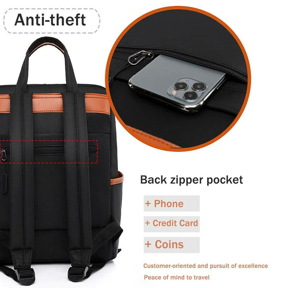 Women Laptop Backpack Rucksack Large Travel Bag School Bag Black