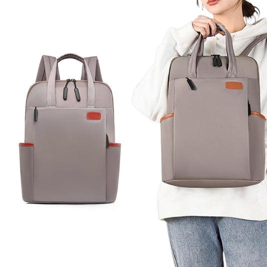 Women Laptop Backpack Rucksack Large Travel Bag School Bag Khaki
