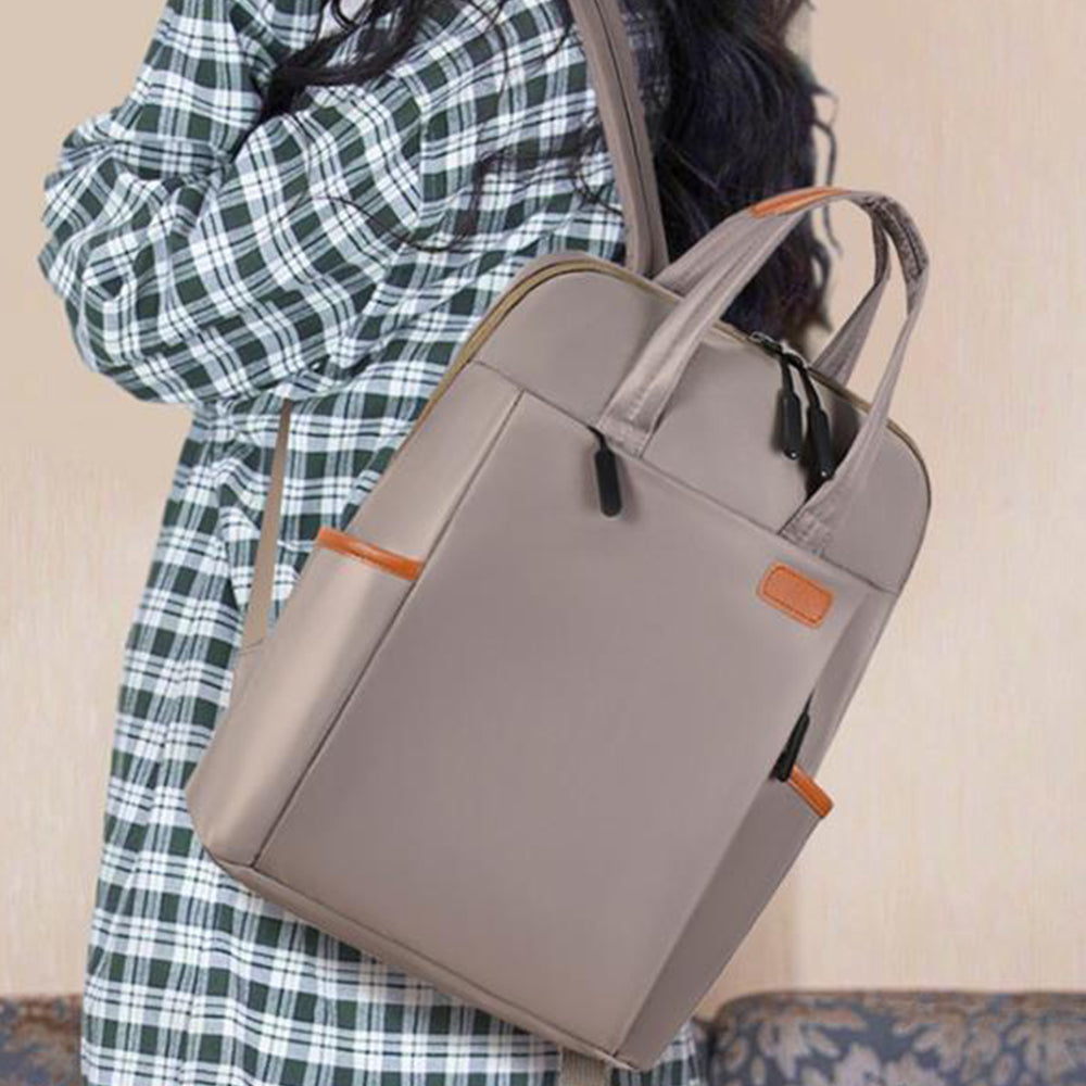 Women Laptop Backpack Rucksack Large Travel Bag School Bag Khaki