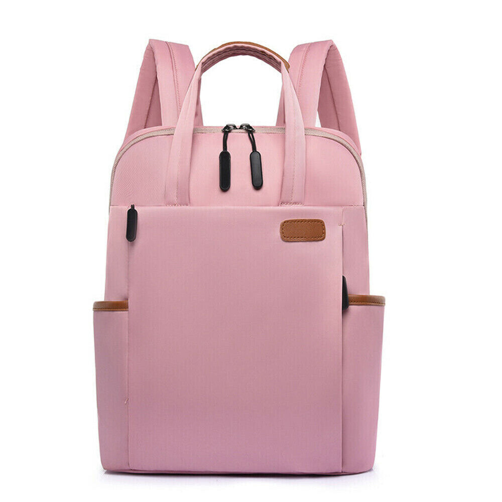 Women Laptop Backpack Rucksack Large Travel Bag School Bag Pink