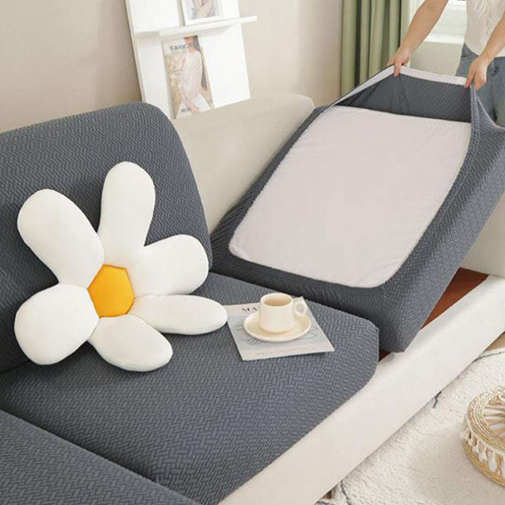 Sofa Cushion Cover Stretch Lounge Slipcover Protector Couch Cover Dark Grey