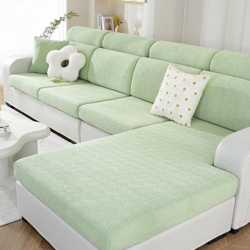Sofa Cushion Cover Stretch Lounge Slipcover Protector Couch Cover Light Green