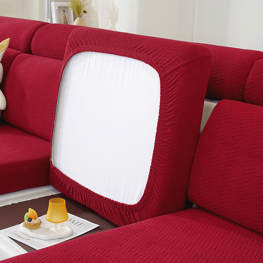 Sofa Cushion Cover Stretch Lounge Slipcover Protector Couch Cover Wine Red