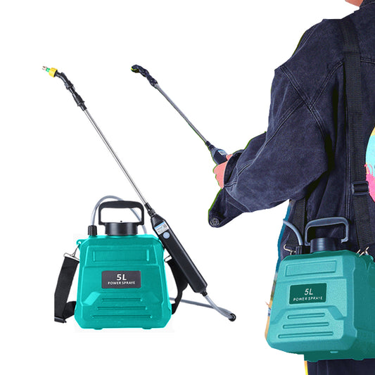 5L Electric Rechargeable Pesticide Weed Spray Backpack Fertiliser Sprayer Green