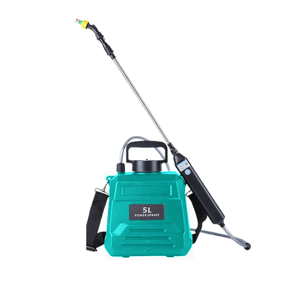 5L Electric Rechargeable Pesticide Weed Spray Backpack Fertiliser Sprayer Green