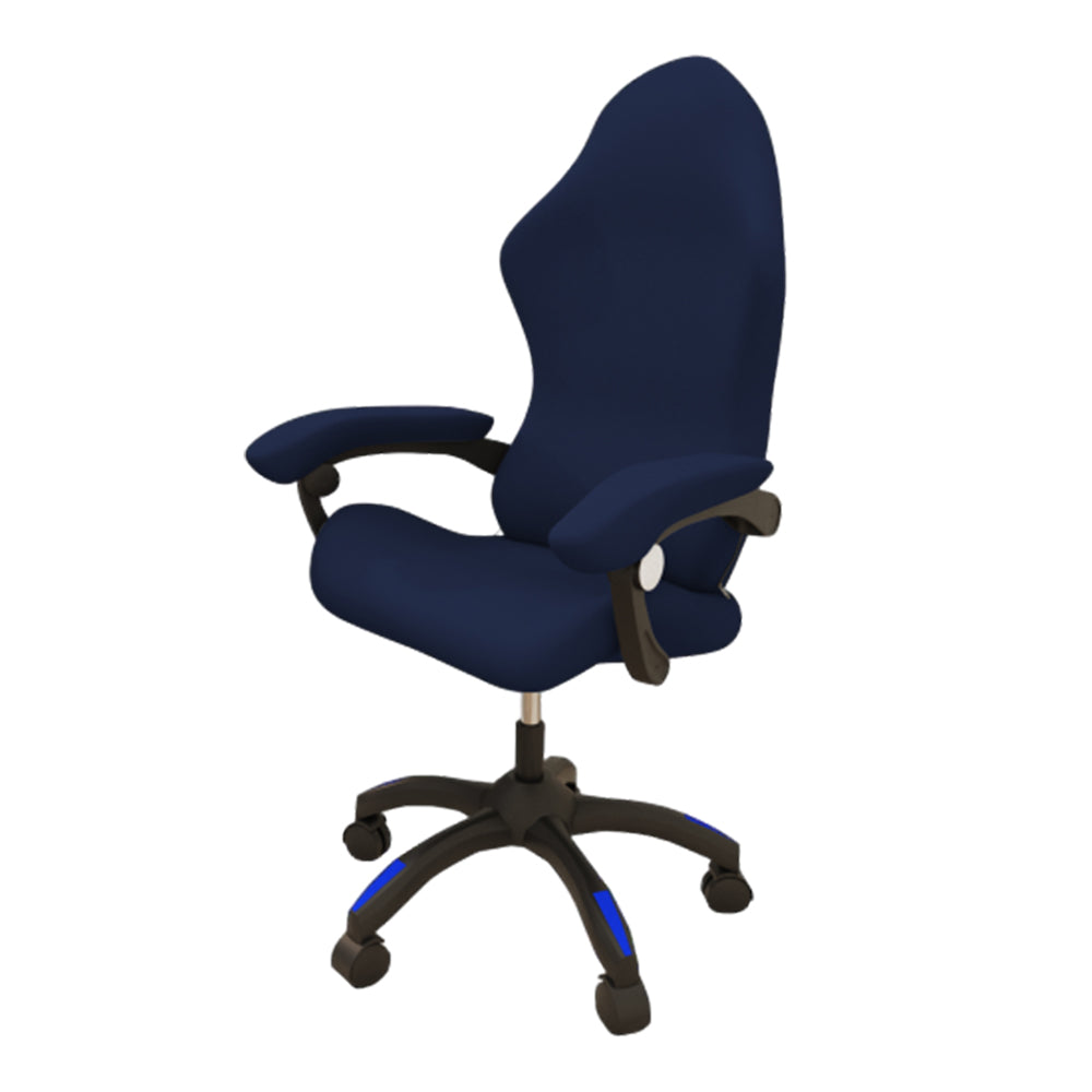 Stretch Gaming Chair Cover Office Computer Racing Chair Seat Protector Navy Blue