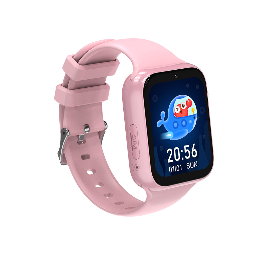 4G WIFI Kids Smart Watch with HD Camera Activity Tracker Pink