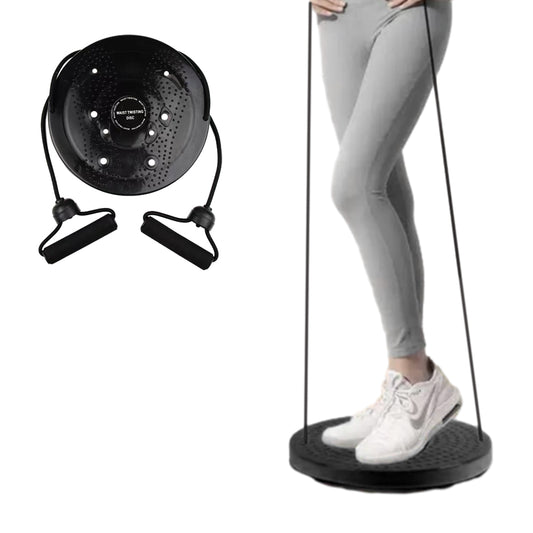Twist Waist Board Foot Sole Massage Balance Rotating Disc with Drawstring Black