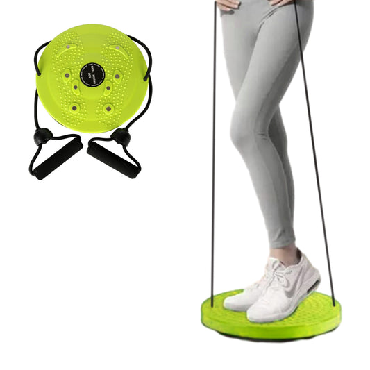 Twist Waist Board Foot Sole Massage Balance Rotating Disc with Drawstring Green