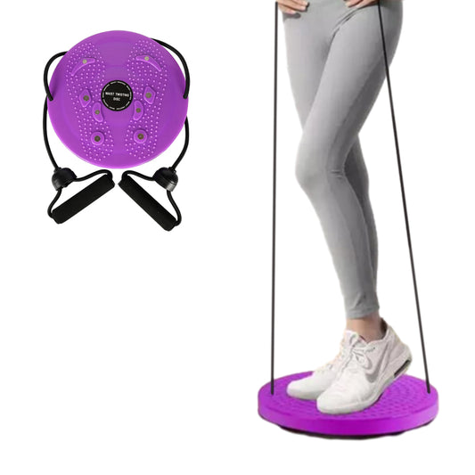 Twist Waist Board Foot Sole Massage Balance Rotating Disc with Drawstring Purple