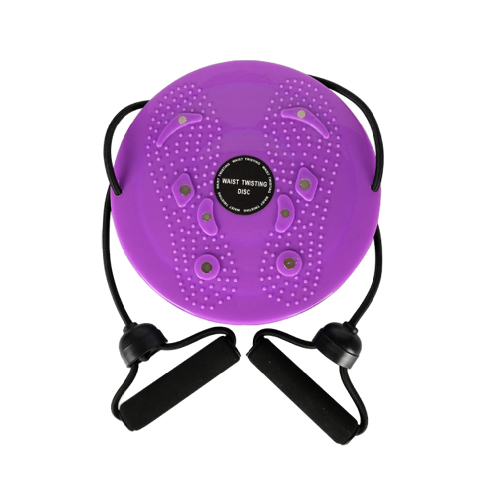 Twist Waist Board Foot Sole Massage Balance Rotating Disc with Drawstring Purple