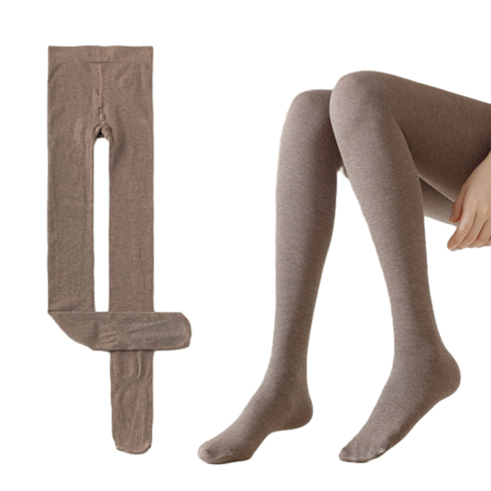 Women's Winter Thermal Lined Legging Warm High Waist Stretch Slim Pant Coffee