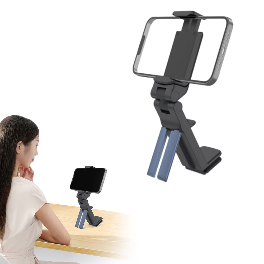 Portable Phone Holder Foldable Adjustable Travel Stand Desk Mount Clamp