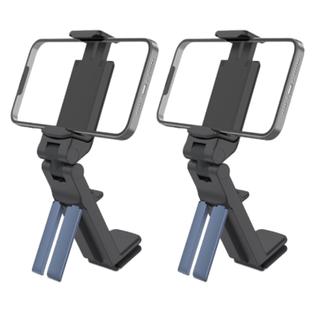 2Pcs Portable Phone Holder Foldable Adjustable Travel Stand Desk Mount Clamp