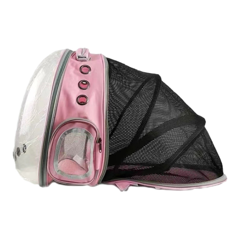 Pet Carrier Backpack Expandable Outdoor Large Capacity Pet Backpack Pink
