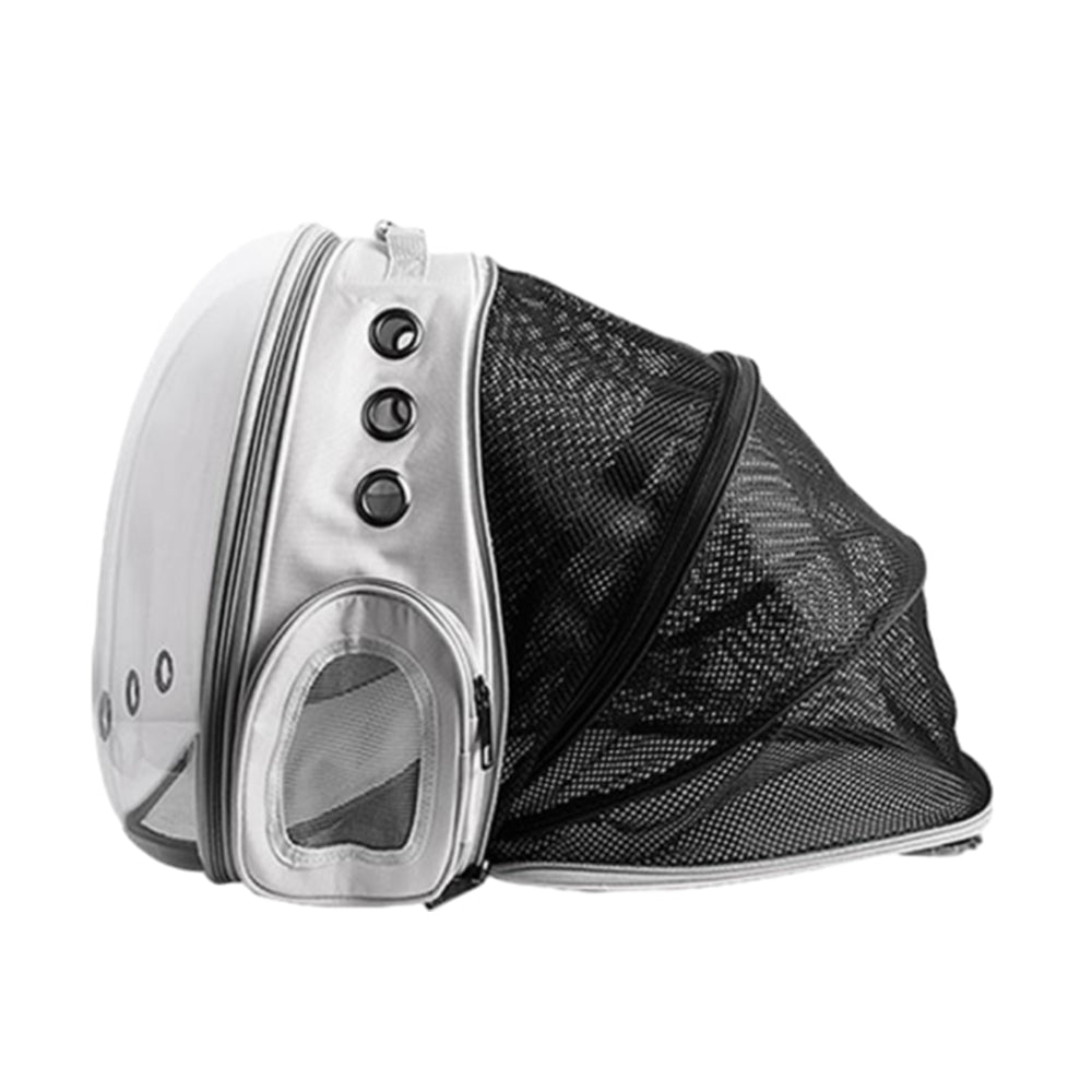 Pet Carrier Backpack Expandable Outdoor Large Capacity Pet Backpack Grey