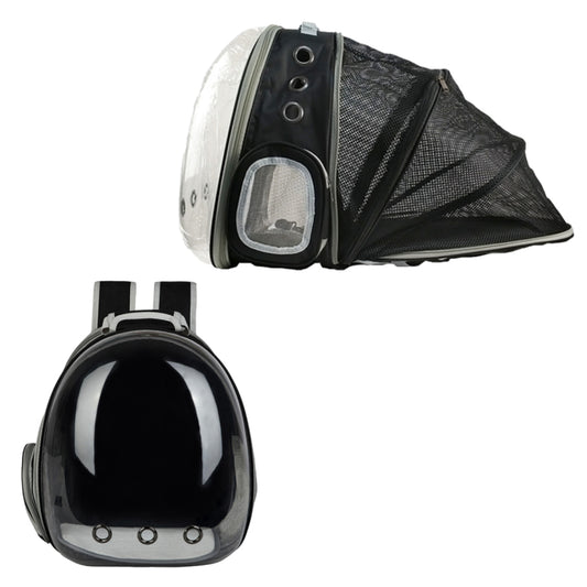 Pet Carrier Backpack Expandable Outdoor Large Capacity Pet Backpack Black