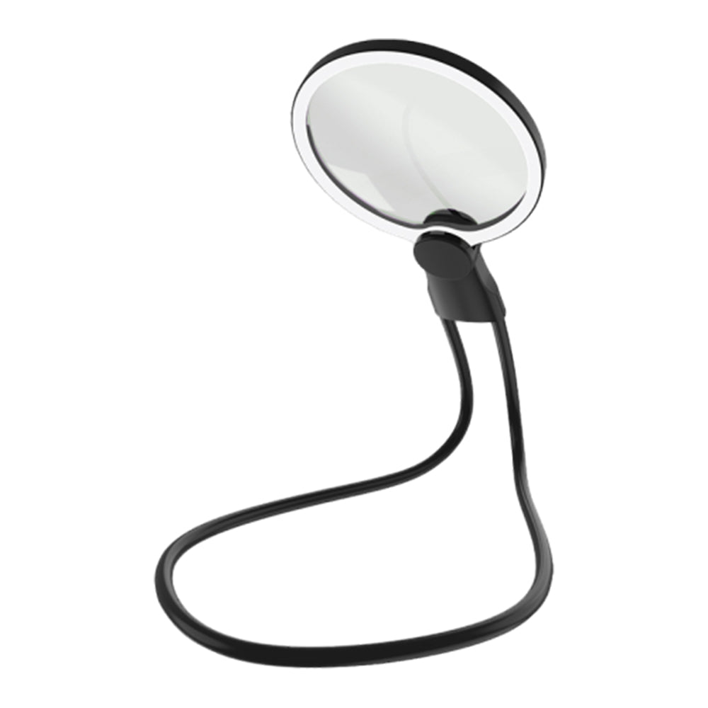 Magnetic Gooseneck Magnifier 3X Hands Free Neck Wear Magnifying Glass with Light