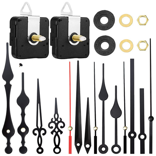 Replacement Quartz Clock Movement Mechanism Motor Metal Hands Fittings Black
