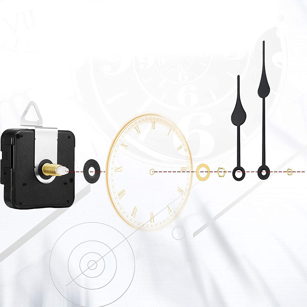 Replacement Quartz Clock Movement Mechanism Motor Metal Hands Fittings Gold