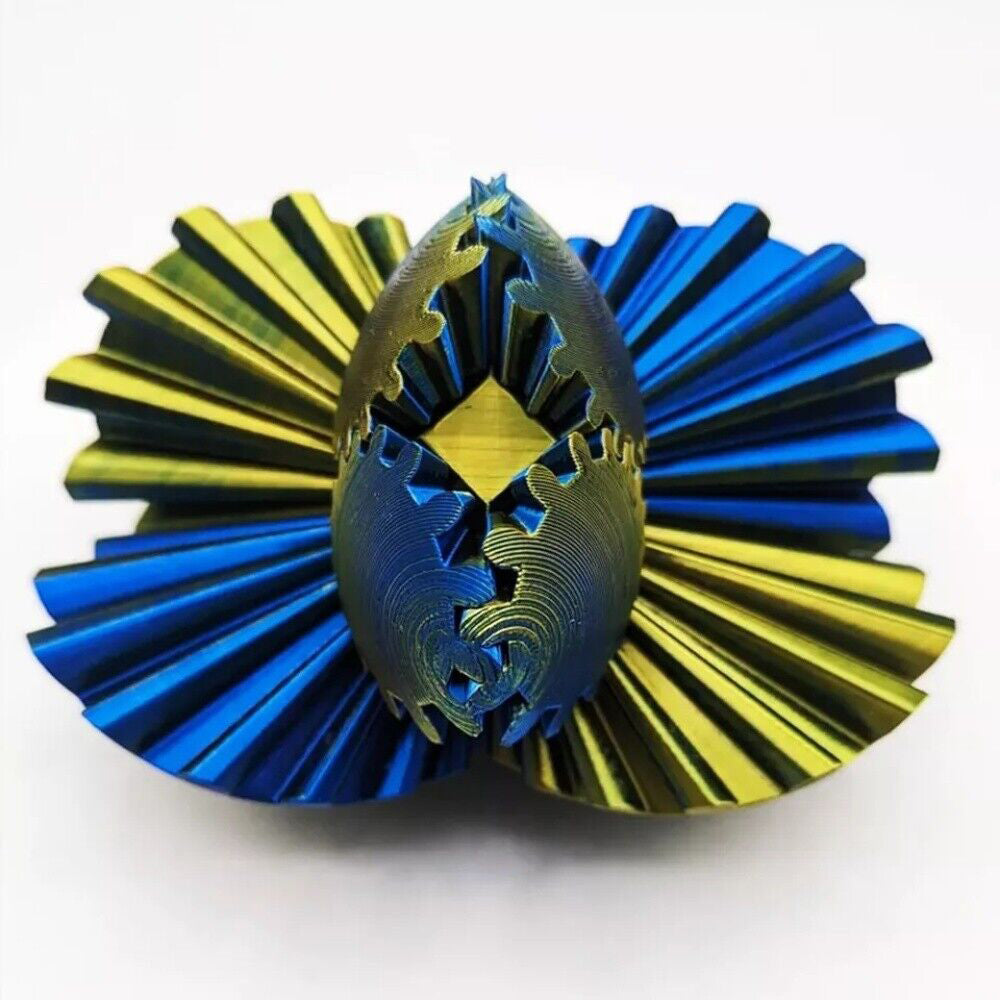 2Pcs 3D Printed Gear Ball Spinner Sphere Cube Fidget Toy for Stress Relief