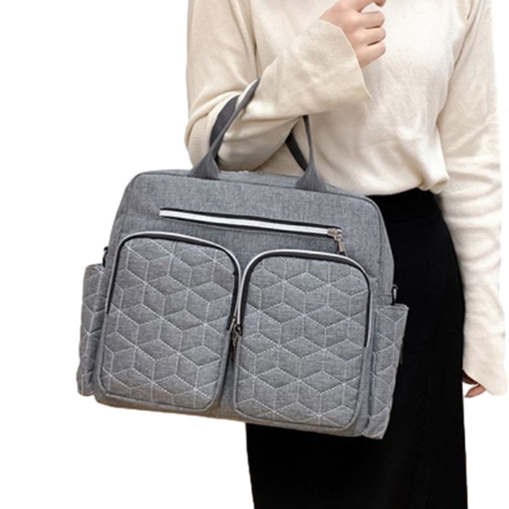 Large Mummy Changing Shoulder Travel Diaper Bag Baby Nappy Tote Handbag Grey