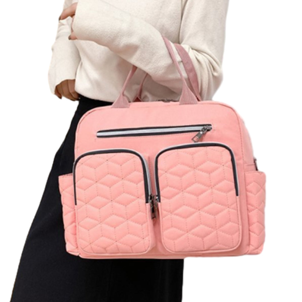 Large Mummy Changing Shoulder Travel Diaper Bag Baby Nappy Tote Handbag Pink